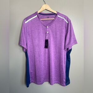 MSX Michael Strahan purple 4 way stretch shirt xl quick dry